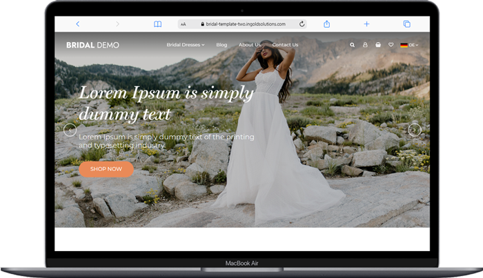 Magento Bridal Template Design