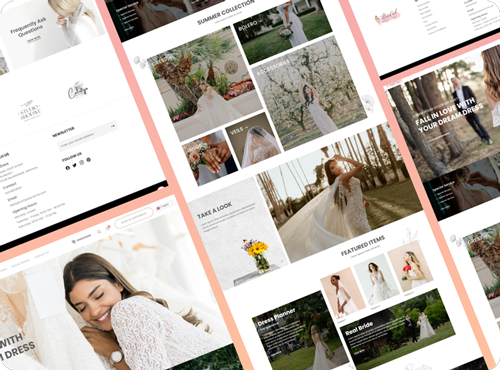 Bridal Shop Website Template Bridal Shop Website Template