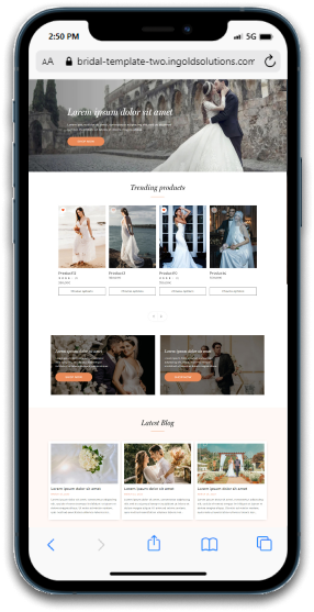 Bridal Commerce | Bridal Online Shop Template